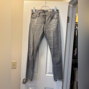 AG gray Farrah Ankle High Rise Skinny Jean 27R